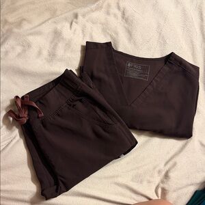 Figs espresso  Brown Scrub Set